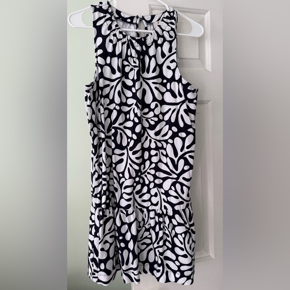 Loft Black and White Sleeveless Dress